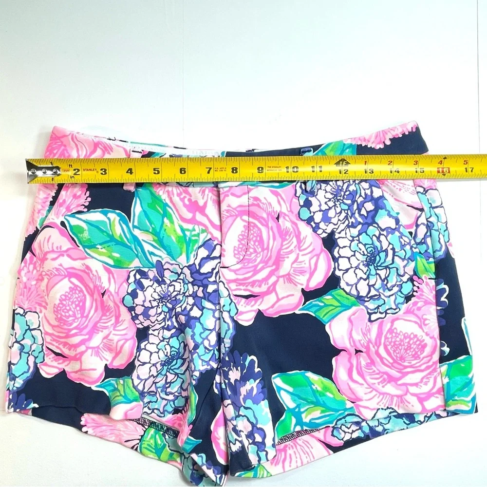 LILLY PULITZER Callahan Knit "On The Vine Floral" Print Blue Pink Stretch Size 2 - Picture 7 of 9